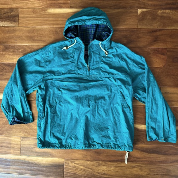 Lands’ End Teal Unisex Hooded Pullover Jacket size XL - Picture 1 of 4